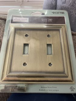 Brass Zine Toggle Wall Outlet Cover