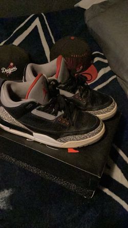Jordan retro 3 black cement 2017  nike men’s sneaker shoes size 10 with original box used
