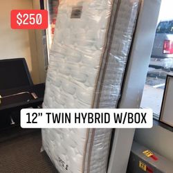 12” Twin Hybrid And 9” Box Spring 