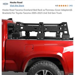 Hooke Road Tacoma Bed Rack w/ Tonneau Cover Adapters (6 Brackets) for Toyota Tacoma 2005-2023 2nd 3rd Gen Truck