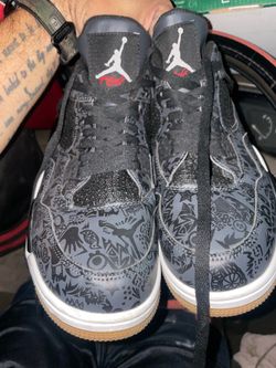 Jordan 4 retro laser black gum