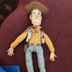 Woody soft body, plastic head, removable hat.