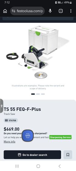 Festool TS 55 FEQ-F-Plus Plunge-Cut Track Saw (box Included!)