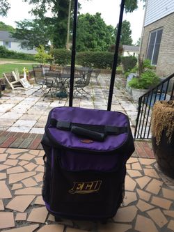 Rolling ECU purple and gold bag