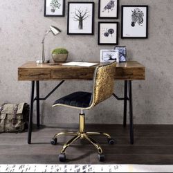 Brand New Rustic Oak/Black Writing Desk