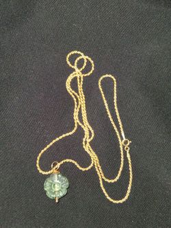 14k gold over 925 sterling silver  and 14k gold pendent