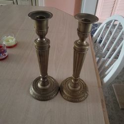 2 Brass Candle Holders 