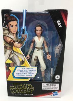 Star Wars Galaxy of Adventures The Rise of Skywalker Rey 5"-Scale Action Figure Toy with Fun Lightsaber Action Move
