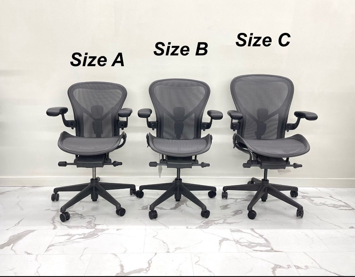 BRAND NEW HERMAN MILLER REMASTERED AERON CHAIRS ALL SIZES AVAILABLE A,B,C DELIVERY AVAILABLE