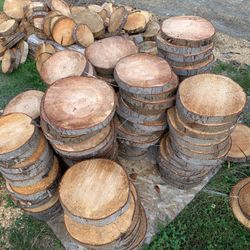 Wedding Decor, Center Pieces, Wood Rounds