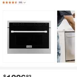 ZLINE Kitchen and Bath 24" 1.6 cu. Fit. Built-in Convection Microwave Oven with Speed Cook in Stainless Steel with Sensor Cooking