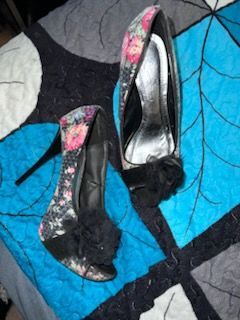 Womens Floral Heels