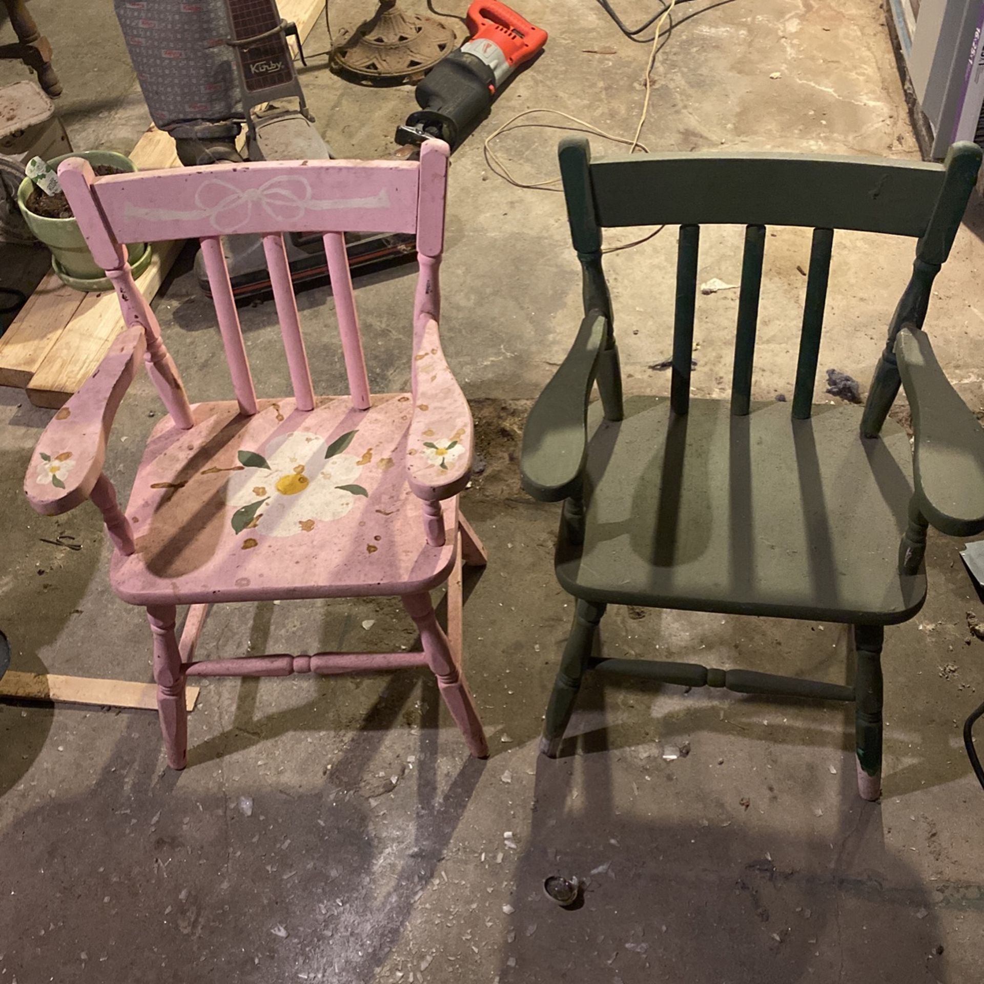 Childrens Wood Chairs 