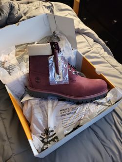 Mens Burgundy Timberland Boots Size 12