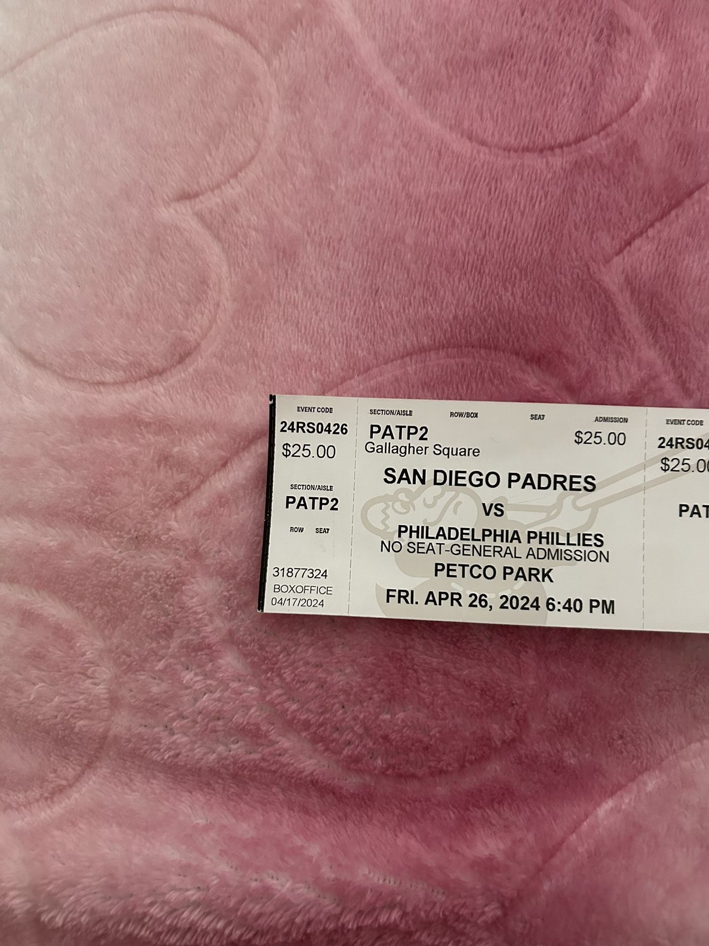 San Diego Padres Ticket 