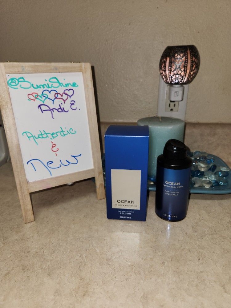 Bath & Body Works OCEAN Cologne & Body Spray Bundle, BNIB/NEW 