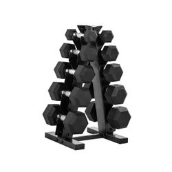Dumbbell set(s) and Rack... 5-25 Ibs