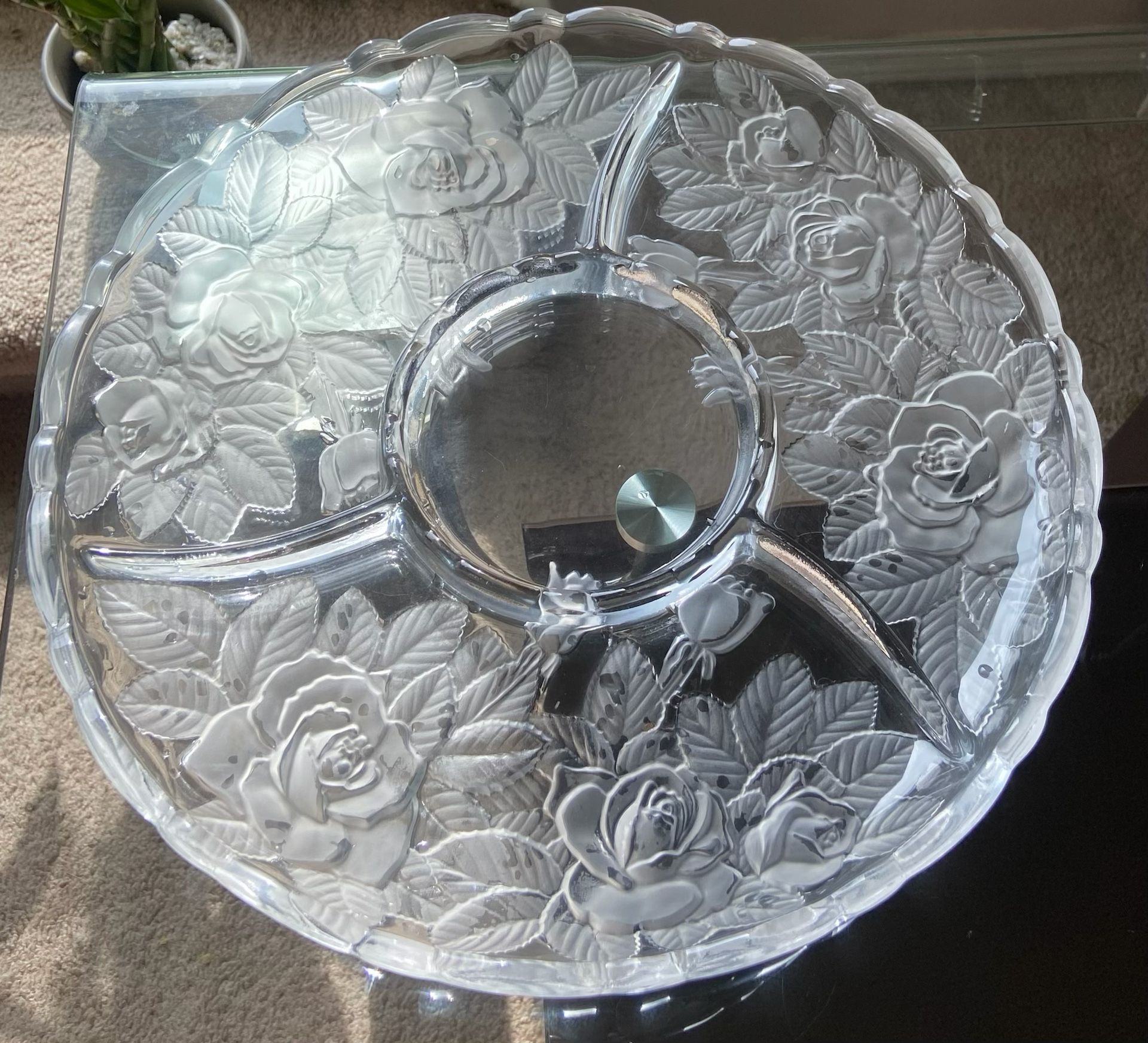 Glass Vintage Serving Tray