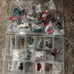 Random lot of various jewelry making beads glass plastic or metal see pics & some new