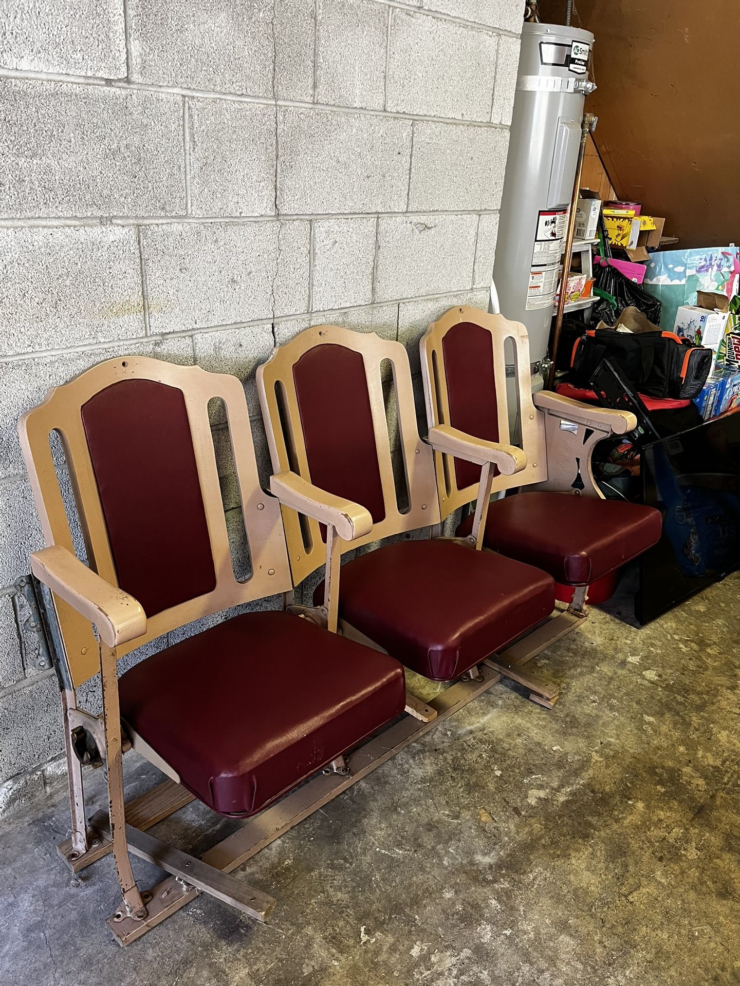 Antique Movie Theater Chairs