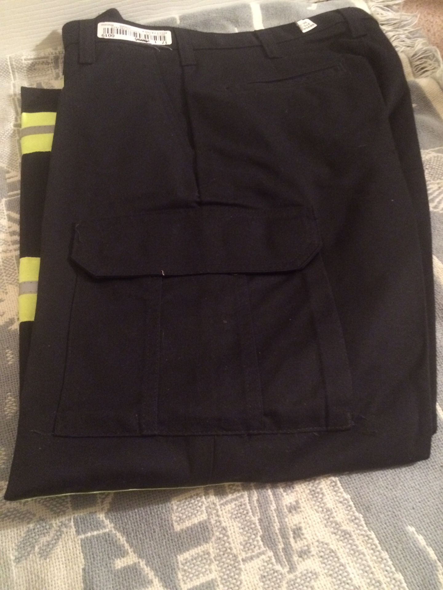 Cintas Comfort Flex Black Safety Cargo Work Pants Size 30 X 30
