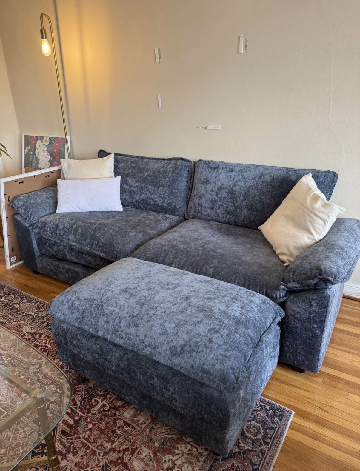 Navy Like-New Cloud Couch For Sale 