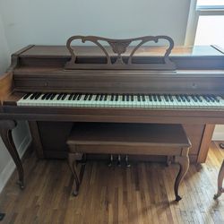 FREE Cable Nelson Upright Chapel Piano With Bench