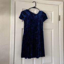 Blue Velvet Dress