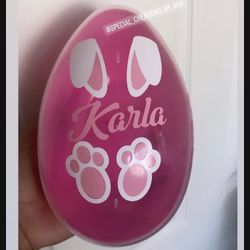 10 inches long Jumbo Easter Eggs 🐣 Personalized them with your bunny color and name. Message me for details