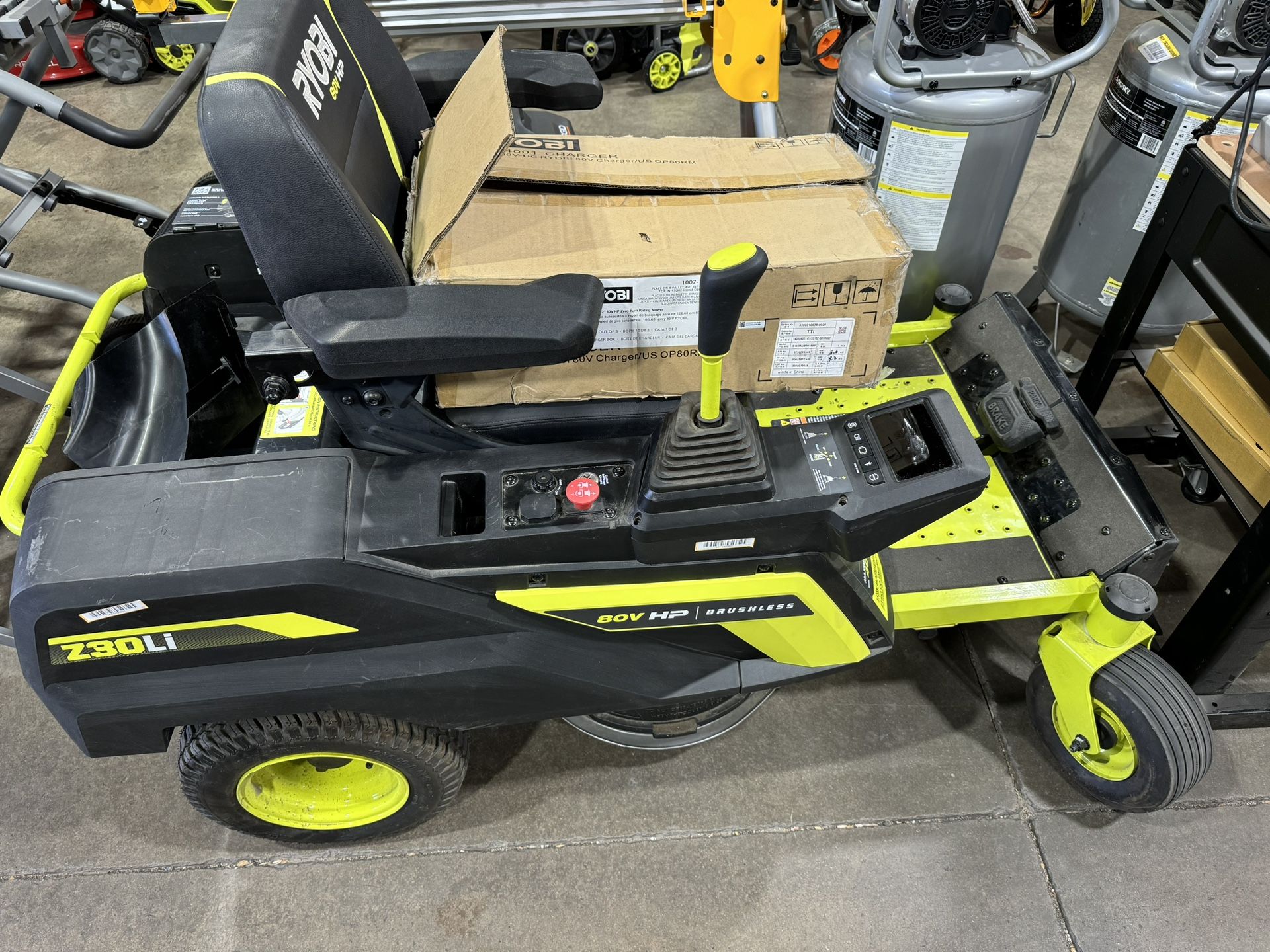RYOBI 80V HP Brushless 30 in. Battery Electric Cordless Zero Turn Riding Mower with (2) 80V 10 Ah Batteries and Charger