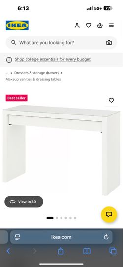 White Ikea Vanity/Desk