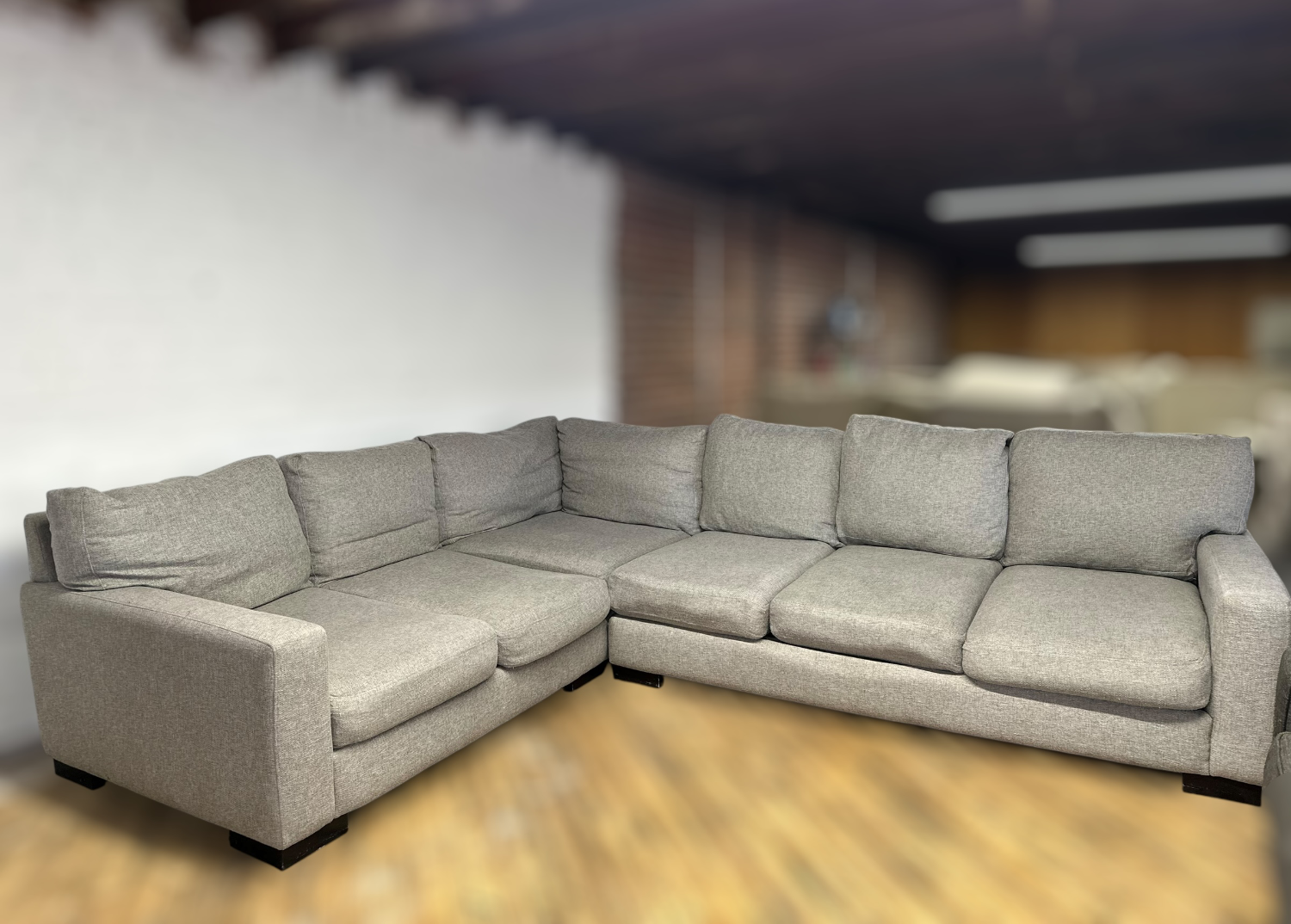 Free Delivery gray L shape sectional couch