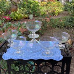 Set Of 5 Iridescent Bowls