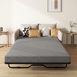 Schow Life 4 Inch Queen Size Gel Memory Foam Sofa Mattress Cushion,Breathable Washable Cover, Ergono