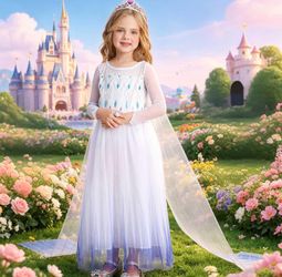 Girls Elsa frozen princess dress size 3t detachable cape