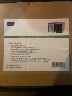 4-Bay SATA to USB 3.0 + eSATA Hard Drive Enclosure