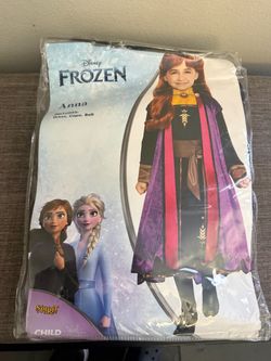 New Kids Disney Frozen Anna Spirit Halloween Costume Size Small Ages 4-6