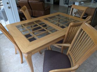 Dining room table with chairs