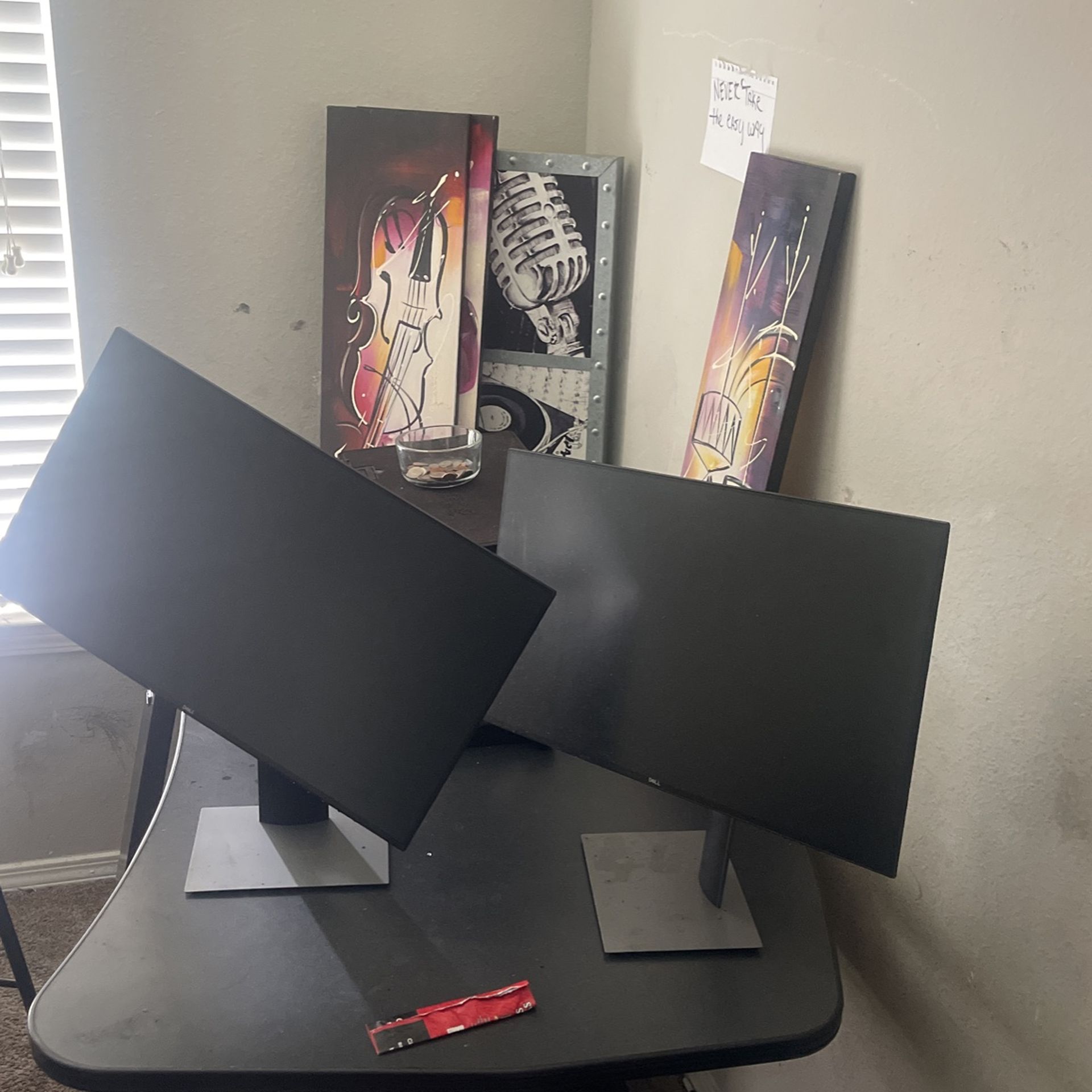 2 Dual Computer Monitors