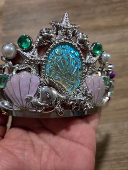 Mermaid Crown Tiara with Gems and Shells