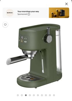 Thyme & Table Barista Mini Espresso Machine with 15-Bar Pressure and Steam Wand