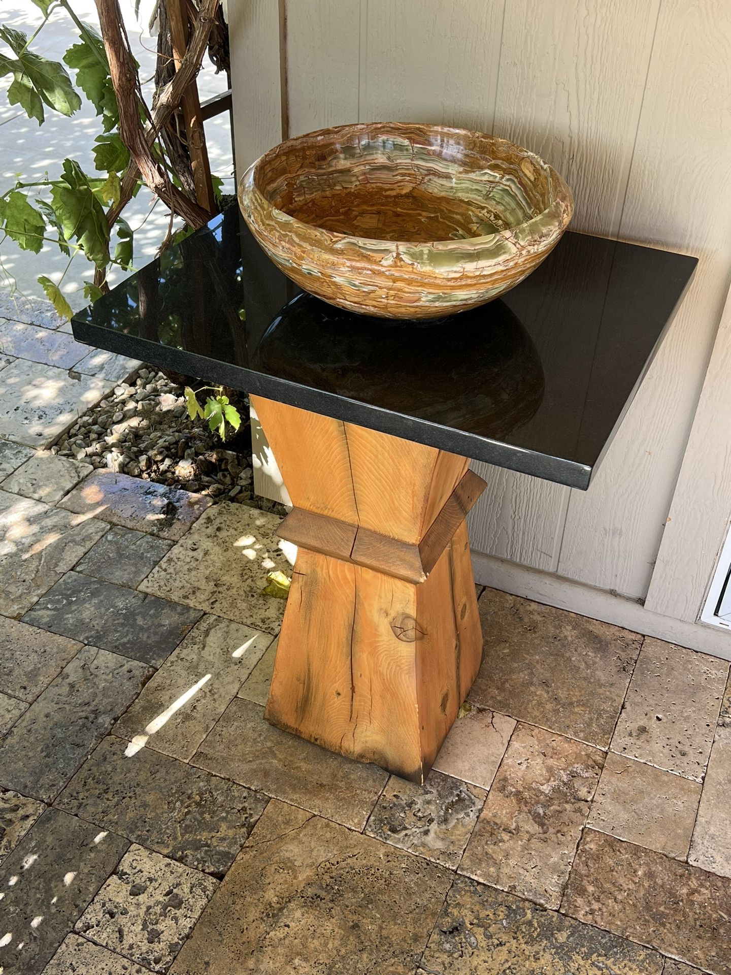Onyx Vessel Sink on Stone Forest Vanity Base for Sale in Glendale, AZ