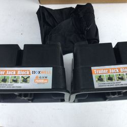 HOXWELL Trailer Jack Block 2 Pack RV Camper Stabilizer 25000 LBS