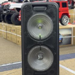  Dual 10” Bluetooth-LED Party Speakers With Free Mic