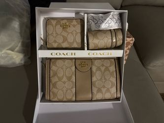 Coach Signature Gift Set Bag Wallet Pouch