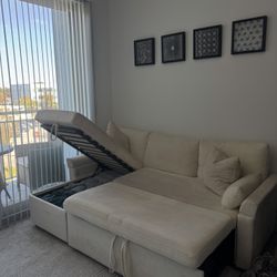 L Shaped Pullout/ Storage Sofa