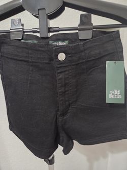 Black Denim Shorts (Teens, Size 0)