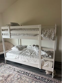 Twin size bunk beds with mattresses