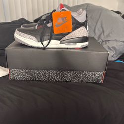 Air Jordan 3 Retro Black Cements 2024 Drop Size 8 (Fresh Out Of Box Never Worn)