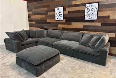 Aiden and Ivy Sereen 6-Piece Modular Sectional – Dark Gray